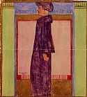 Standing Woman in Profile by Egon Schiele